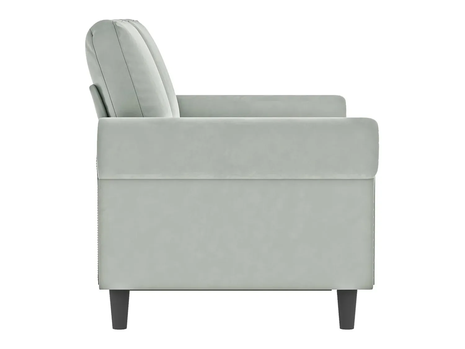 Sofá* Sofá de 2 lugares 120 cm veludo cinzento-claro PT281313 Cinzento claro