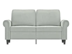 Sofá* Sofá de 2 lugares 120 cm veludo cinzento-claro PT281313 Cinzento claro
