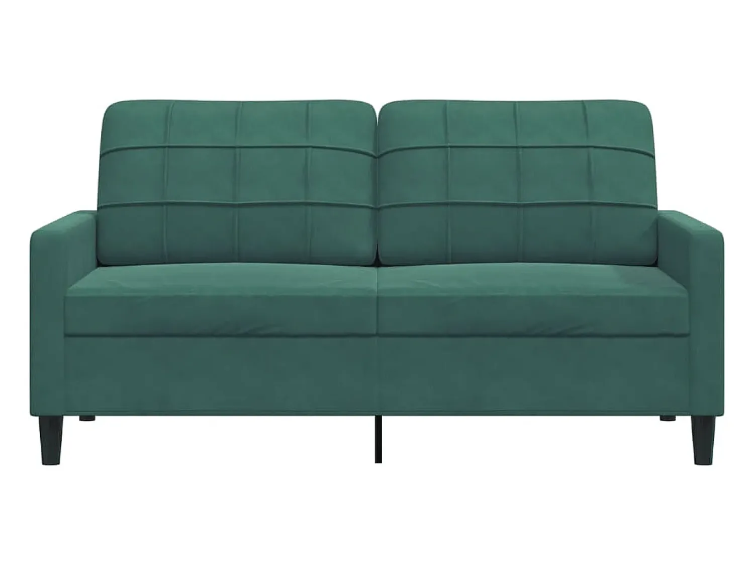 Sofá* Sofá de 2 lugares 140 cm veludo -escuro PT988790 Verde