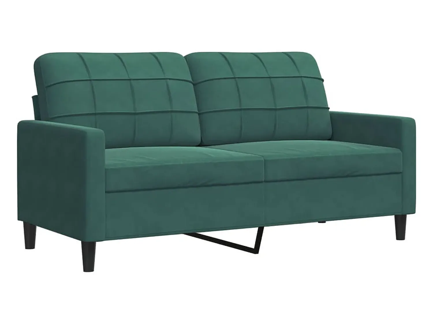 Sofá* Sofá de 2 lugares 140 cm veludo -escuro PT988790 Verde