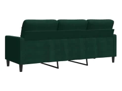 vidaxl Sofá de 3 lugares 180 cm veludo -escuro^ Sofá