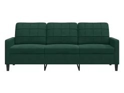 vidaxl Sofá de 3 lugares 180 cm veludo -escuro^ Sofá