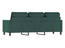 Sofá de 3 lugares 180 cm veludo -escuro PT995841^ Sofá