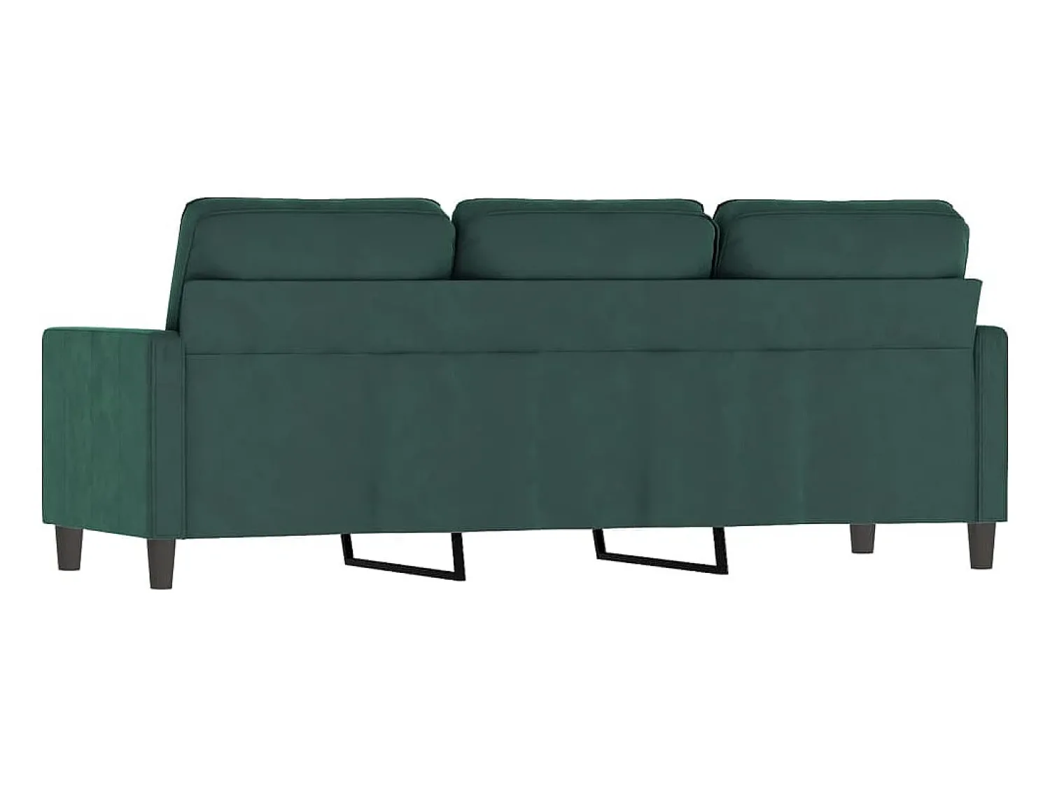 Sofá de 3 lugares 180 cm veludo -escuro PT995841^ Sofá