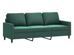 Sofá de 3 lugares 180 cm veludo -escuro PT995841^ Sofá