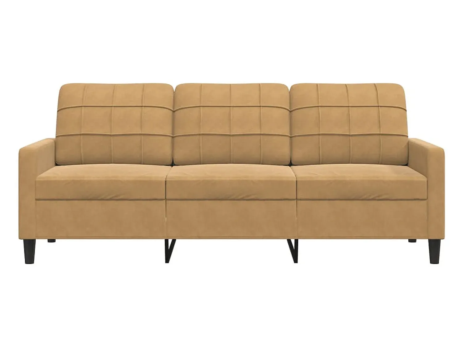 Discount Sofá de 3 lugares 180 cm veludo PT414105 Castanho