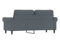 Sofá de 2 lugares 140 cm veludo cinza-escuro PT239342^ Sofá