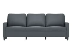 Sofá* Sofá de 3 lugares 180 cm veludo cinza-escuro PT979555 Cinzento