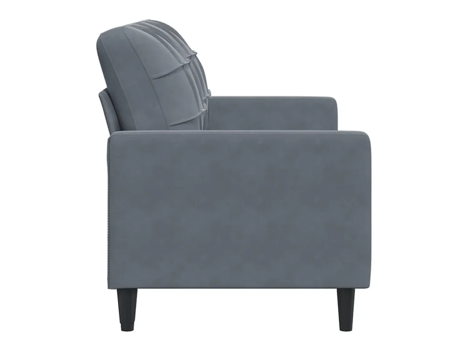 Sofá| Sofá de 2 lugares 140 cm veludo cinza-escuro PT246767 Cinzento