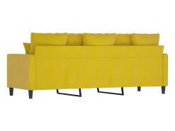 Sofá* Sofá de 3 lugares 180 cm veludo PT893643 Amarelo