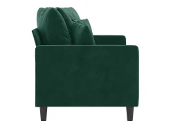Sofá|vidaxl Sofá de 2 lugares 140 cm veludo -escuro Verde