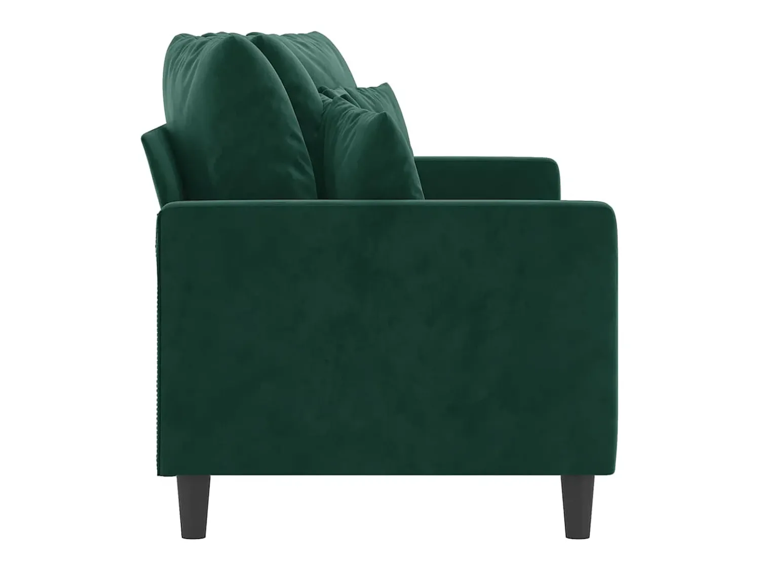 Sofá|vidaxl Sofá de 2 lugares 140 cm veludo -escuro Verde