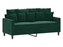 Sofá|vidaxl Sofá de 2 lugares 140 cm veludo -escuro Verde