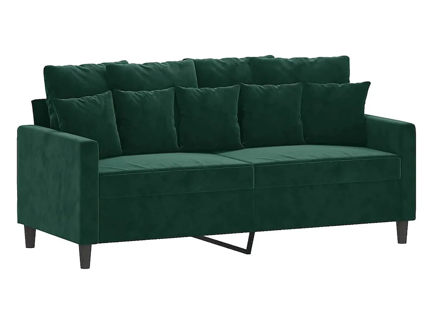 Sofá|vidaxl Sofá de 2 lugares 140 cm veludo -escuro Verde
