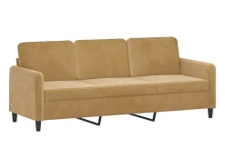 Sofá de 3 lugares 180 cm veludo PT205833^ Sofá