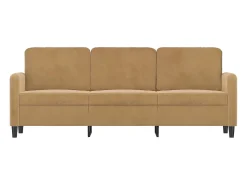 Sofá de 3 lugares 180 cm veludo PT205833^ Sofá