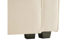 Clearance Sofá de 4 lugares - Sofá com 2 bases para copos e 2 carregadores USB - bolsos para apoio de braços e 4 almofadas - linho Bege