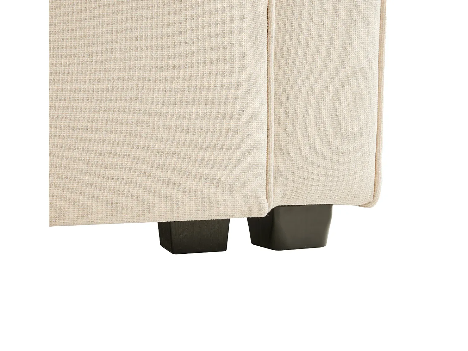 Clearance Sofá de 4 lugares - Sofá com 2 bases para copos e 2 carregadores USB - bolsos para apoio de braços e 4 almofadas - linho Bege