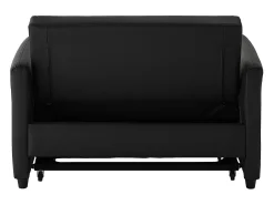 Hot Sofá de 2 lugares - Sofá com encosto ajustável em três posições e função de cama - PU Preto