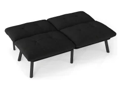 Sofá de 2 lugares - Sofá reto com encosto rebatível e pernas em metal - veludo^ Sofá