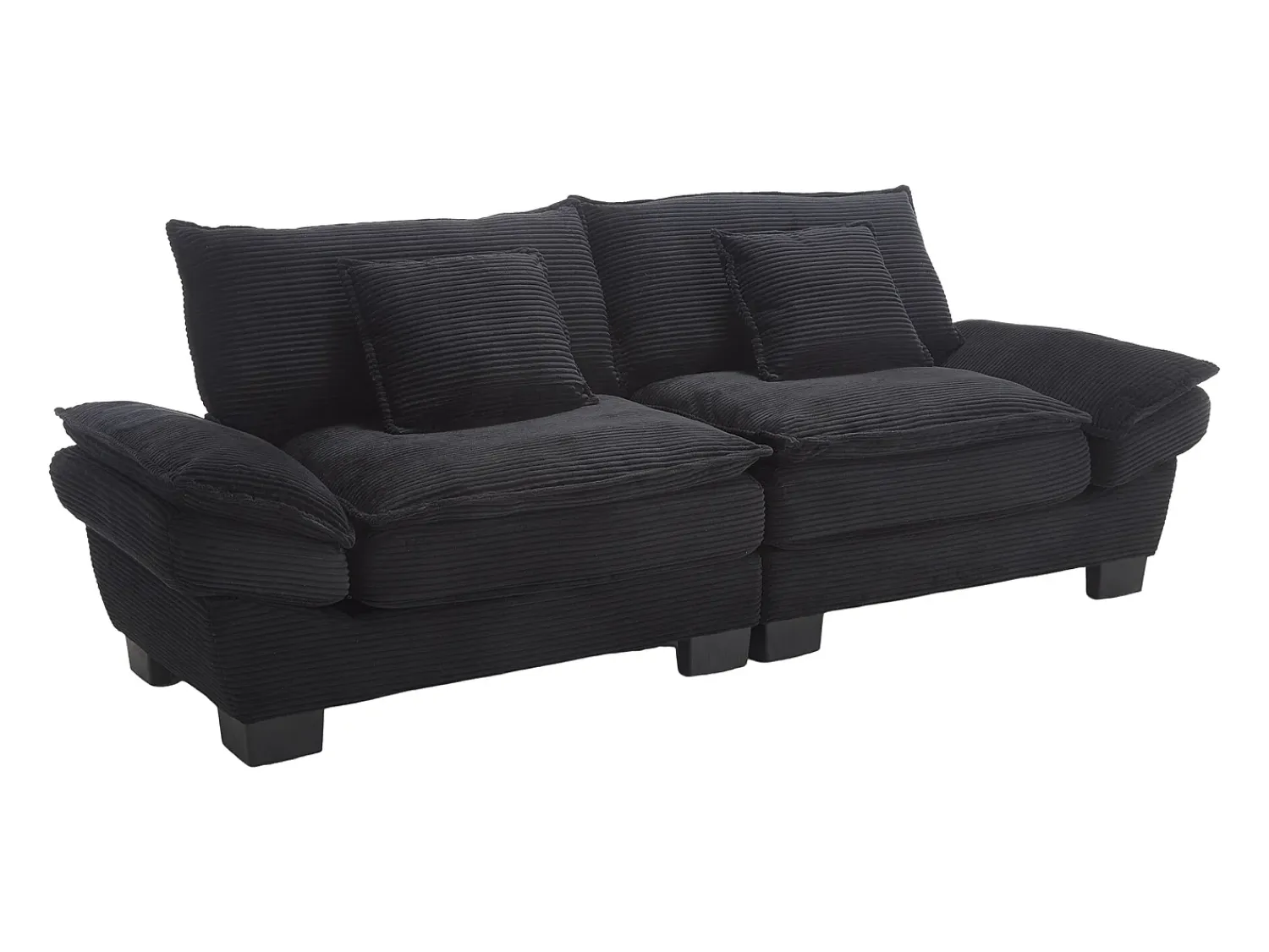 Sofá de 2 lugares - Sofá reto com almofadas - - para sala e quarto^ Sofá