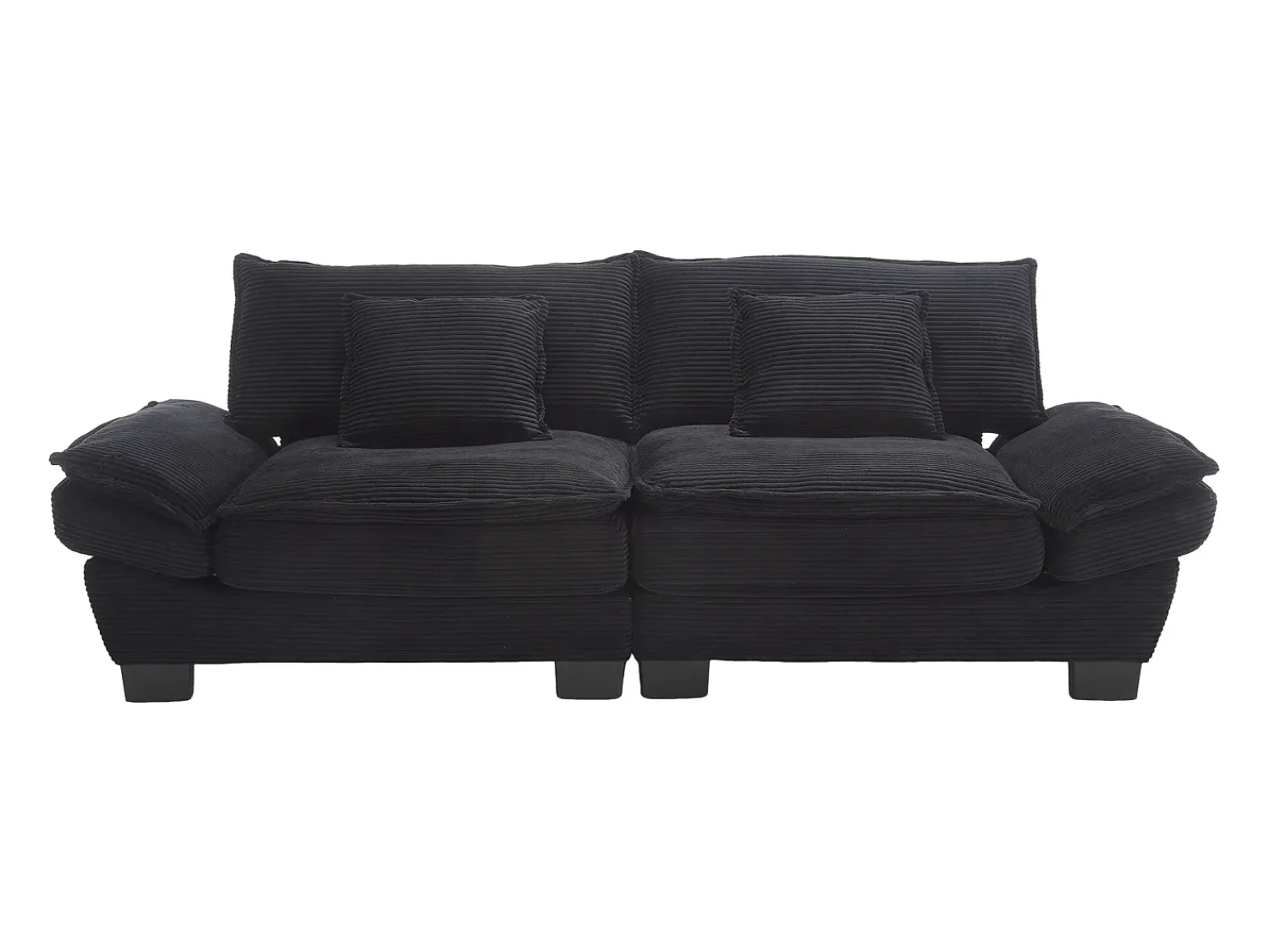 Sofá de 2 lugares - Sofá reto com almofadas - - para sala e quarto^ Sofá
