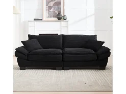 Sofá de 2 lugares - Sofá reto com almofadas - - para sala e quarto^ Sofá