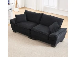 Sofá de 2 lugares - Sofá reto com almofadas - - para sala e quarto^ Sofá