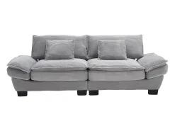 Sofá* Sofá de 2 lugares - Sofá reto com almofadas - cinza claro - para sala e quarto Cinzento claro