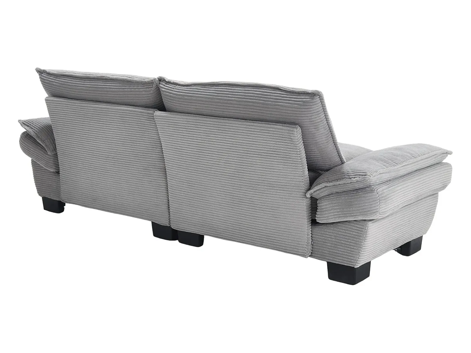 Sofá* Sofá de 2 lugares - Sofá reto com almofadas - cinza claro - para sala e quarto Cinzento claro