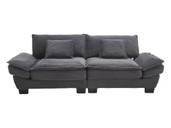 Best Sofá de 2 lugares - Sofá reto com almofadas - - para sala e quarto Cinzento