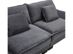 Best Sofá de 2 lugares - Sofá reto com almofadas - - para sala e quarto Cinzento