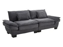 Best Sofá de 2 lugares - Sofá reto com almofadas - - para sala e quarto Cinzento