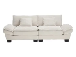 Sofá| Sofá de 2 lugares - Sofá reto com almofadas - - para sala e quarto Bege