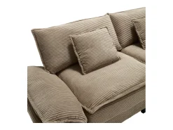 Sofá| Sofá de 2 lugares - Sofá reto com almofadas - - para sala e quarto Caqui