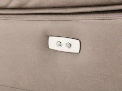 Sofá|Vente-unique Sofá de 3 lugares articulado elétrico em tecido com 1 porta USB DOLENE Taupe