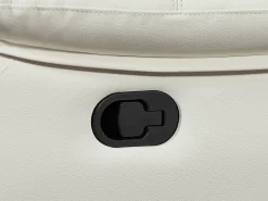 Sofá|Vente-unique Sofá de 3 lugares articulado em pele branca estilo contemporâneo VINETA Branco