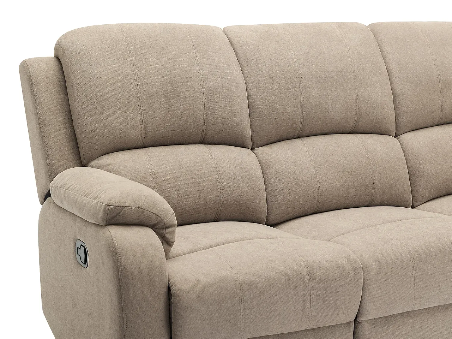 Sofá*Vente-unique Sofá de 3 lugares articulado microfibra cor BRODY Taupe