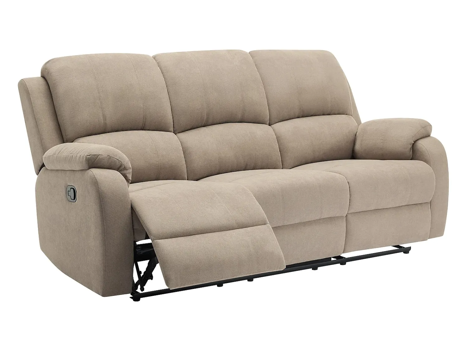 Sofá*Vente-unique Sofá de 3 lugares articulado microfibra cor BRODY Taupe