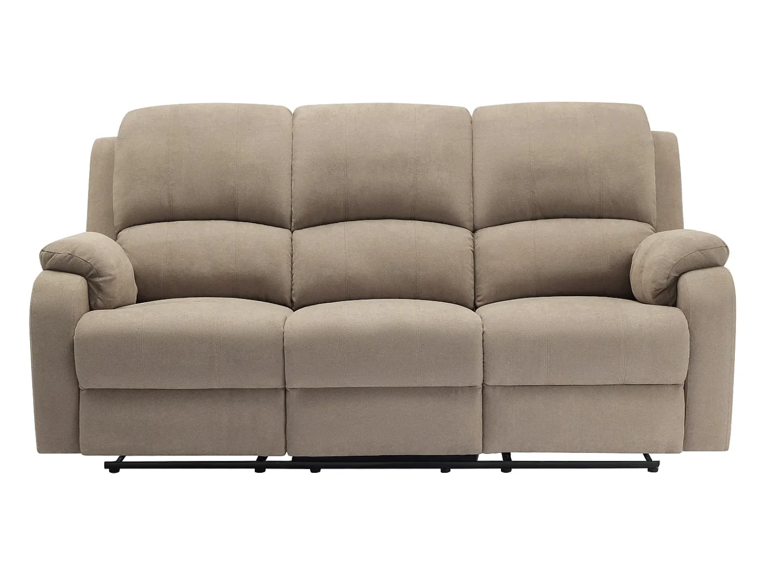 Sofá*Vente-unique Sofá de 3 lugares articulado microfibra cor BRODY Taupe