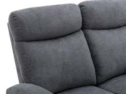 Sofá|Vente-unique Sofá de 2 lugares articulado em tecido cinza estilo contemporâneo - EVELYN Cinzento