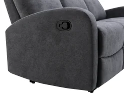Best Vente-unique Sofá de 3 lugares articulado em tecido cinza estilo contemporâneo - EVELYN Cinzento