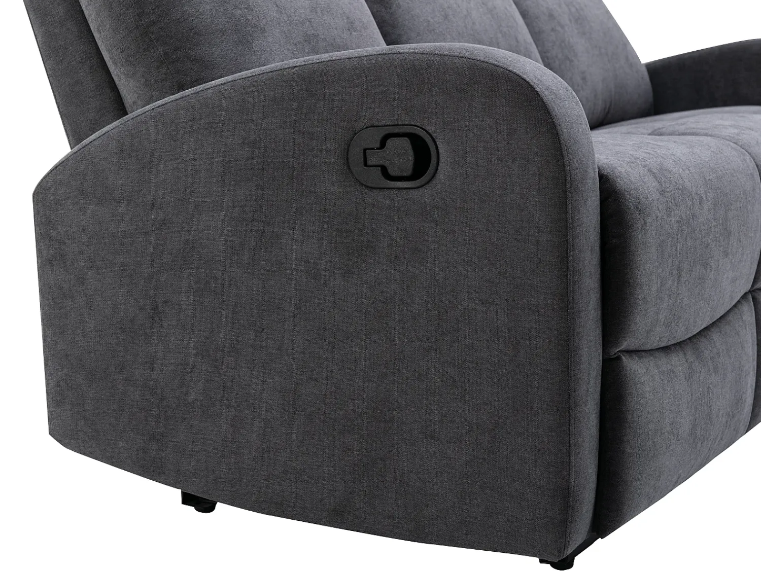 Best Vente-unique Sofá de 3 lugares articulado em tecido cinza estilo contemporâneo - EVELYN Cinzento