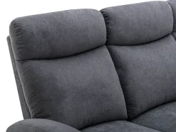 Best Vente-unique Sofá de 3 lugares articulado em tecido cinza estilo contemporâneo - EVELYN Cinzento