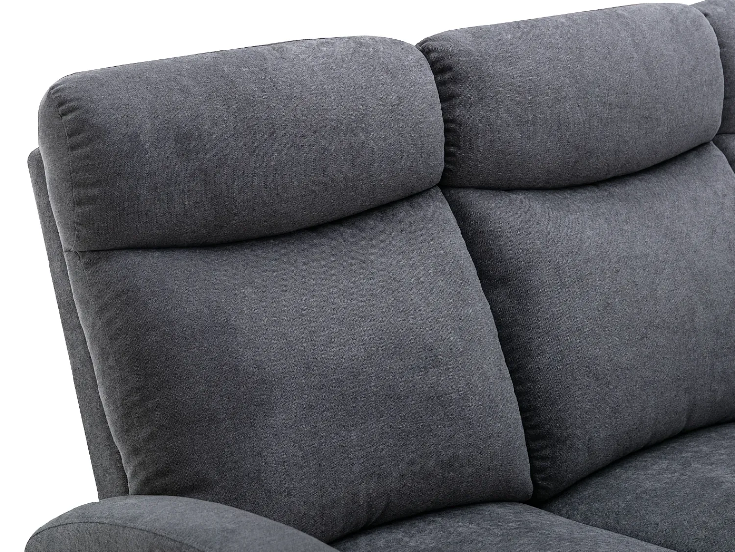 Best Vente-unique Sofá de 3 lugares articulado em tecido cinza estilo contemporâneo - EVELYN Cinzento