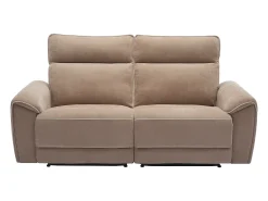 Outlet Vente-unique Sofá de 3 lugares articulado elétrico em tecido DJARALO Taupe