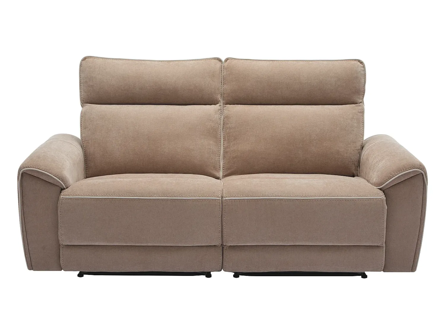 Outlet Vente-unique Sofá de 3 lugares articulado elétrico em tecido DJARALO Taupe