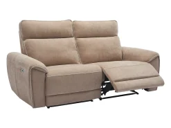 Outlet Vente-unique Sofá de 3 lugares articulado elétrico em tecido DJARALO Taupe