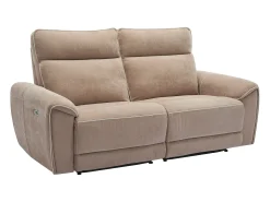 Outlet Vente-unique Sofá de 3 lugares articulado elétrico em tecido DJARALO Taupe
