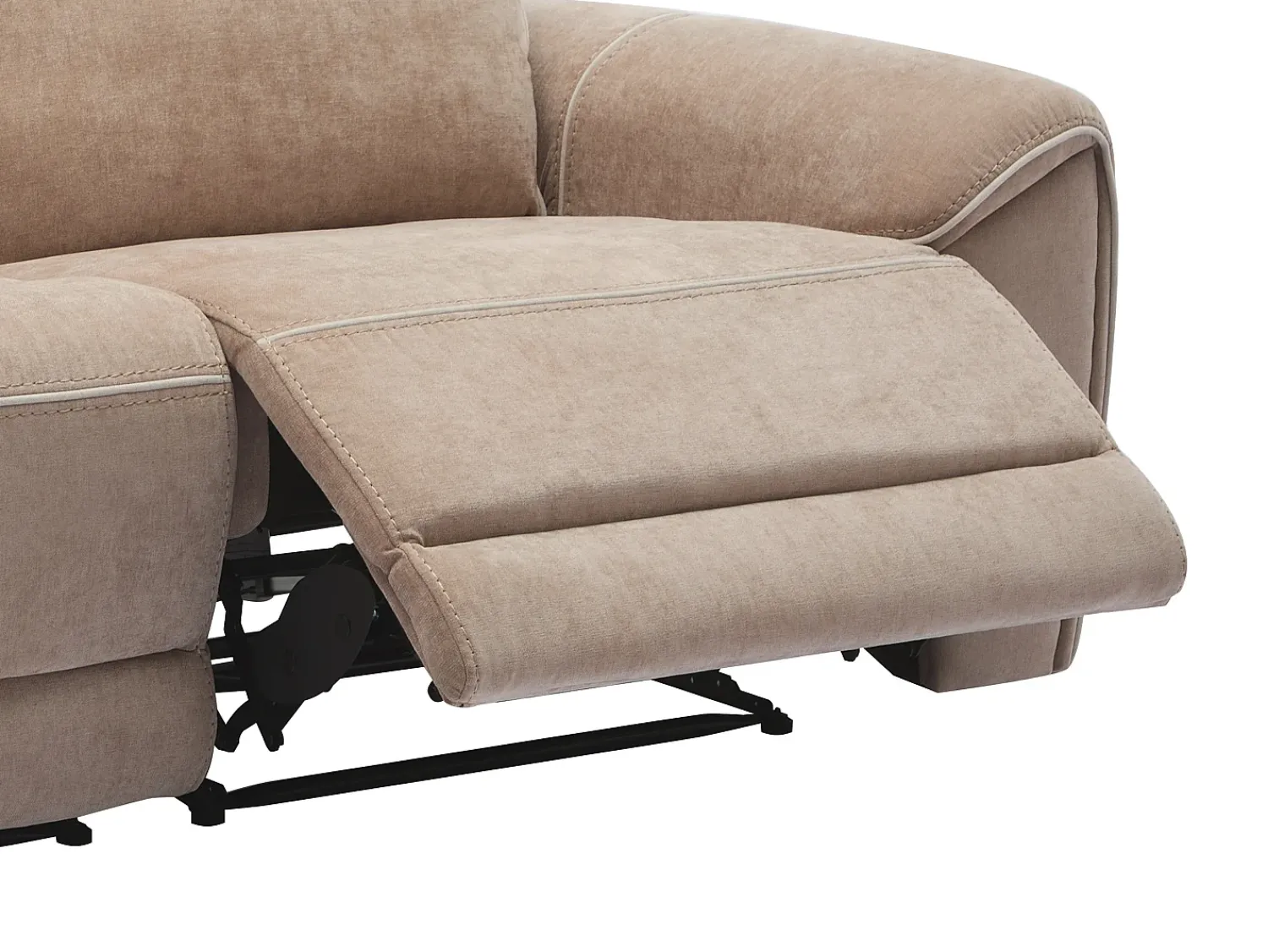 Outlet Vente-unique Sofá de 3 lugares articulado elétrico em tecido DJARALO Taupe